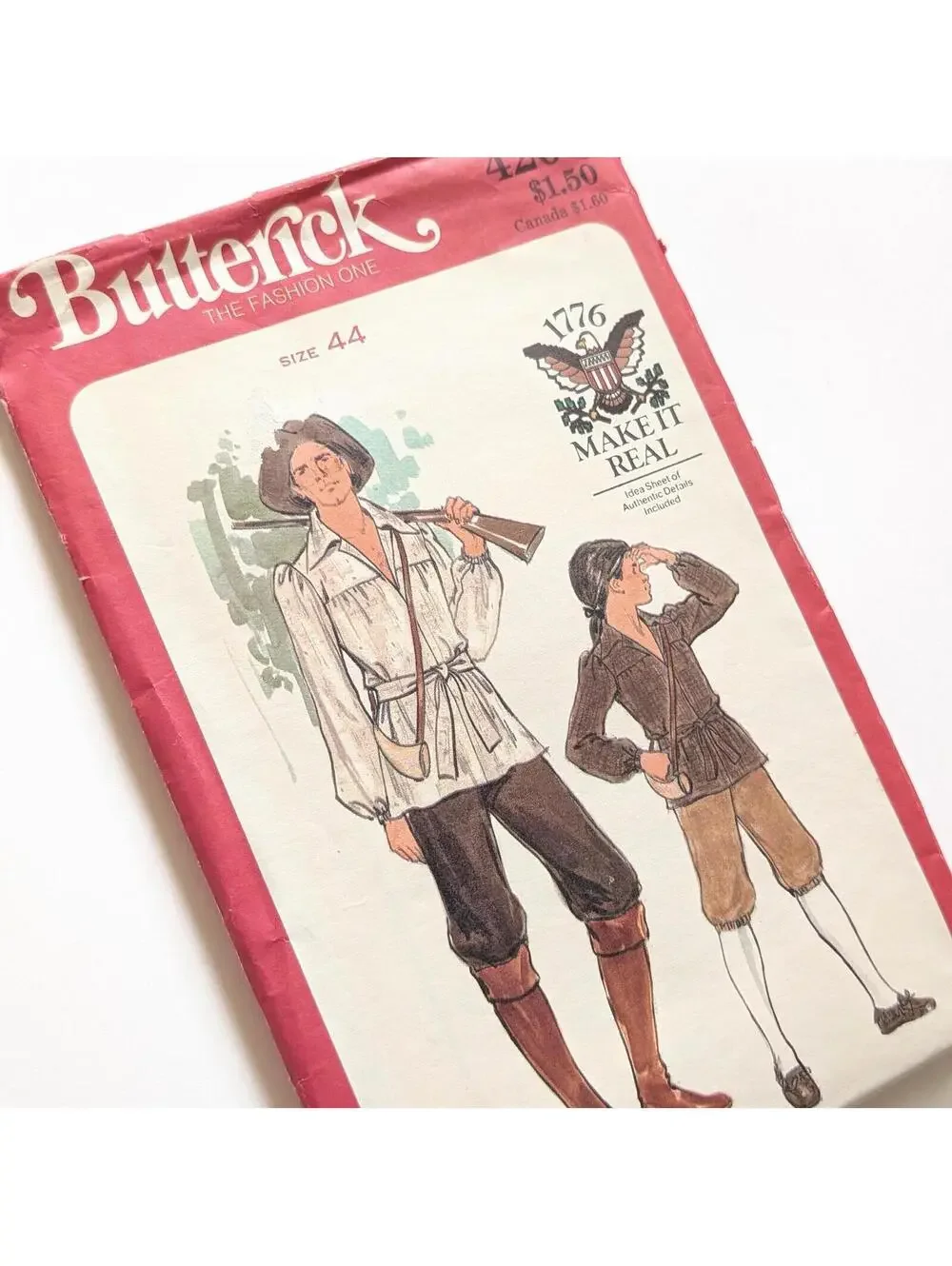 1976 Vintage Butterick 4207 and 4209 Sewing Patterns - Mens Military Costumes